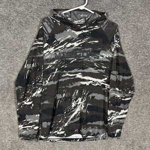 MTN‎ OPS Shade Hoodie Mens Large Gray Camo Lightweight Stretch Pullover